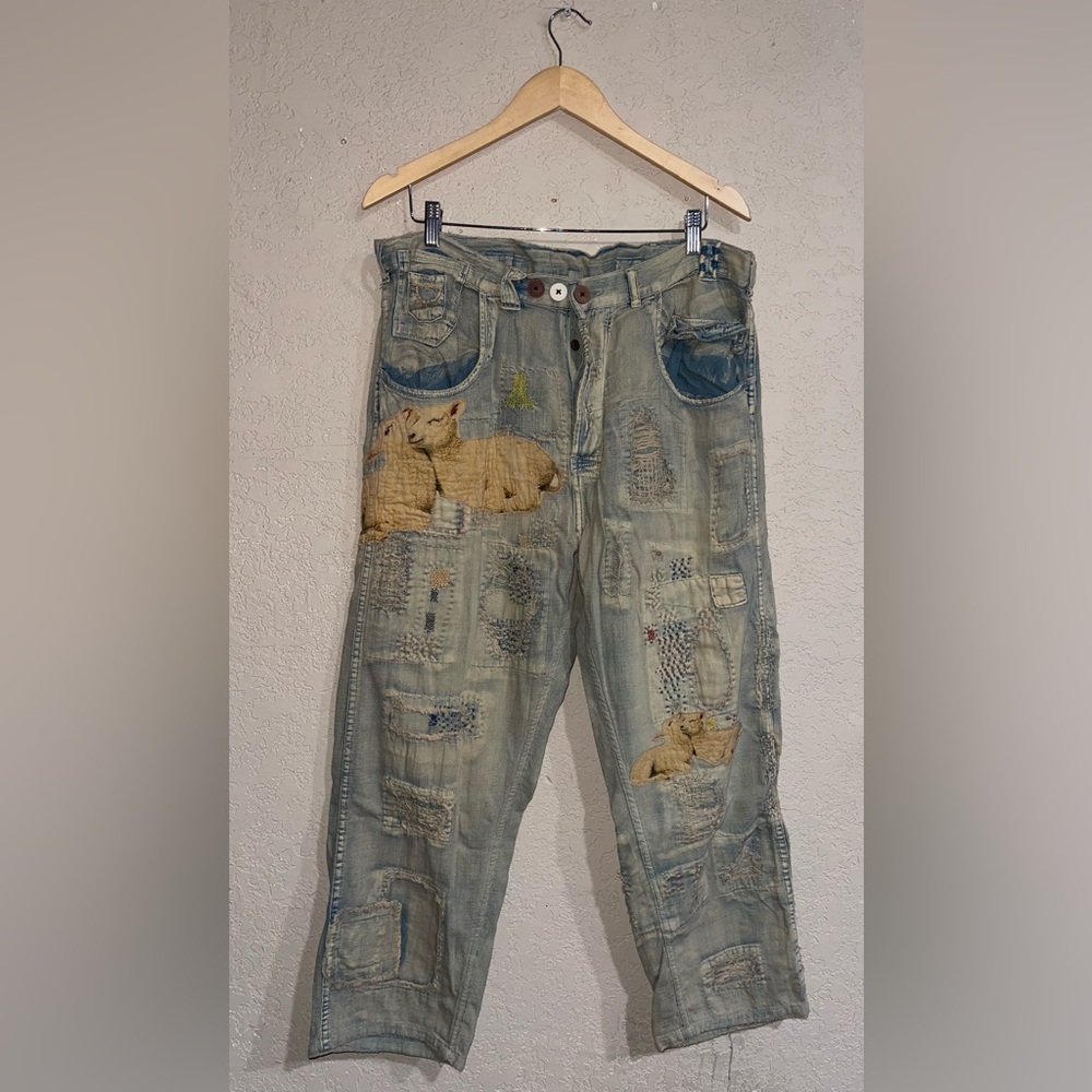 Magnolia Pearl | RARE! Two Lambs Kalle Denims - Faded Indigo OS